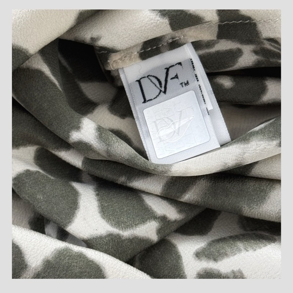 NWT Diane Von Furstenberg Shirt Dress Button Front Belted Long Sleeve Silk Sz 10 - Picture 14 of 16